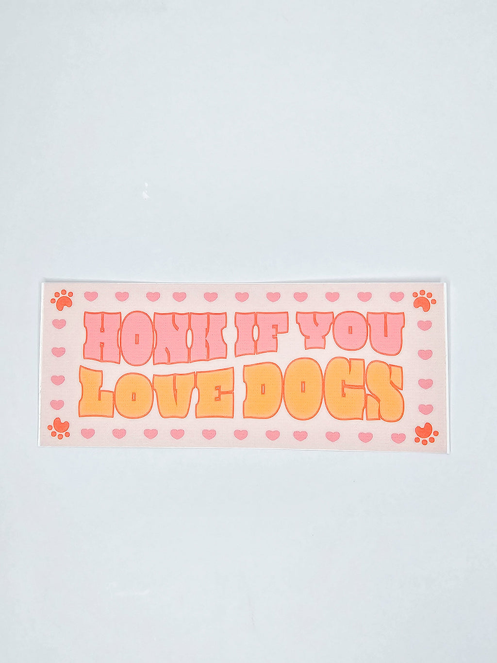 Honk If You Love Dogs Bumper Sticker ❤️